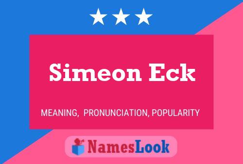 Simeon Eck Naam Poster