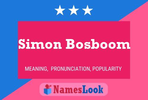 Simon Bosboom Naam Poster