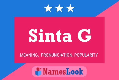 Sinta G Naam Poster