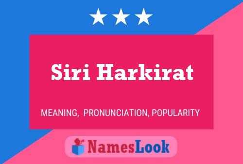 Siri Harkirat Naam Poster