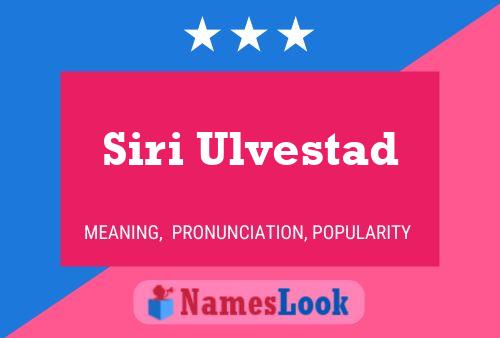 Siri Ulvestad Naam Poster