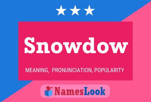 Snowdow Naam Poster