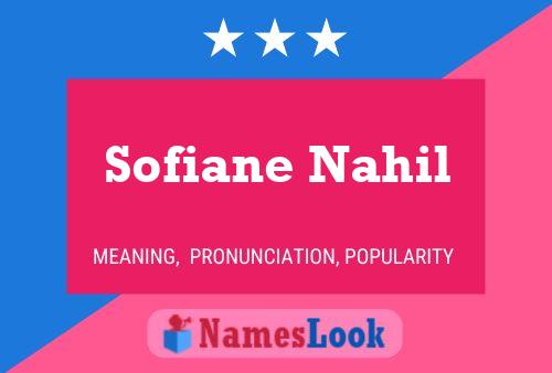 Sofiane Nahil Naam Poster