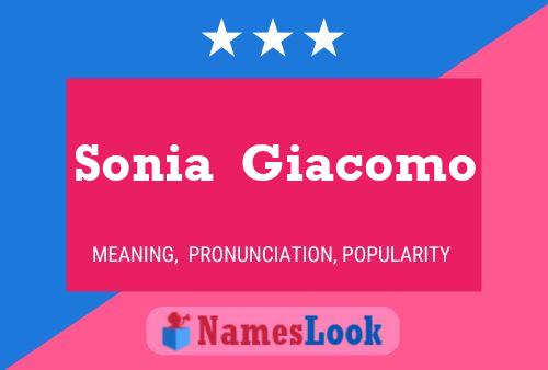 Sonia  Giacomo Naam Poster