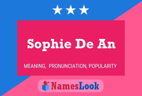 Sophie De An Naam Poster