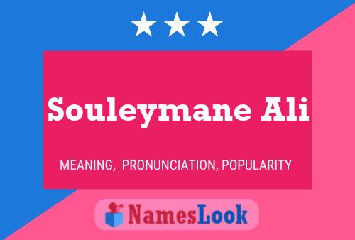 Souleymane Ali Naam Poster