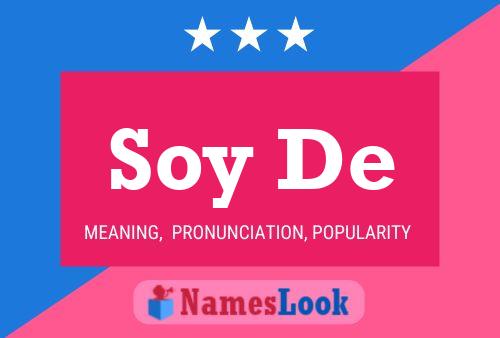 Soy De Naam Poster