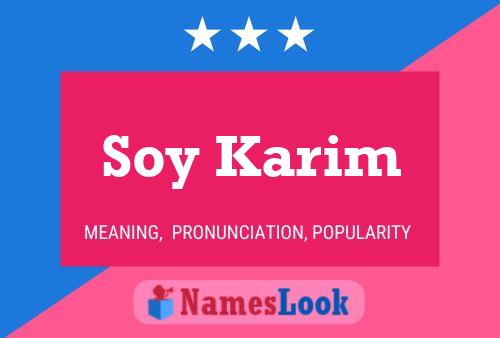 Soy Karim Naam Poster