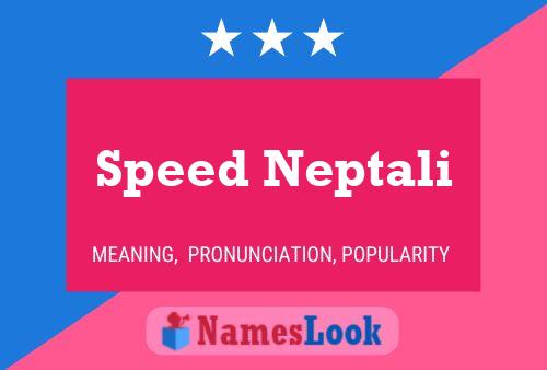 Speed Neptali Naam Poster