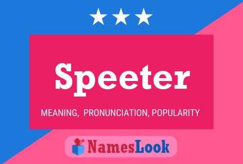 Speeter Naam Poster