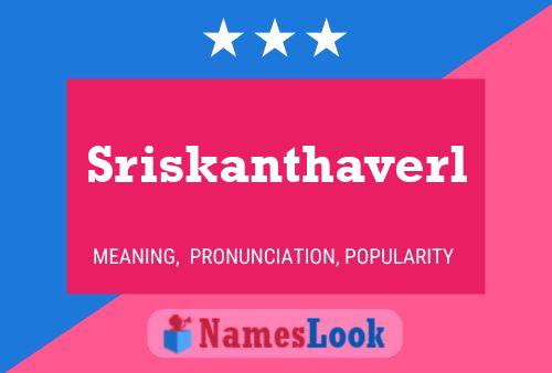 Sriskanthaverl Naam Poster