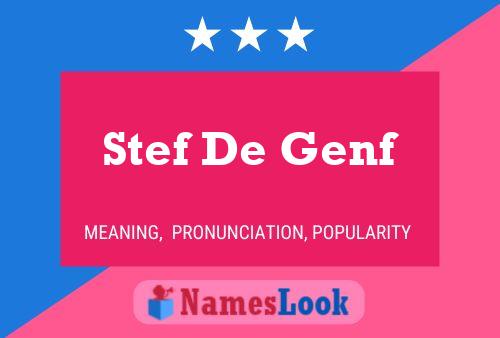 Stef De Genf Naam Poster