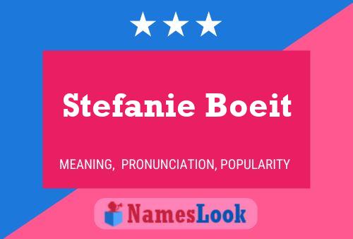 Stefanie Boeit Naam Poster