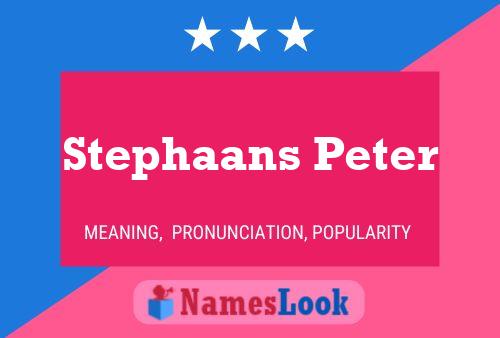 Stephaans Peter Naam Poster