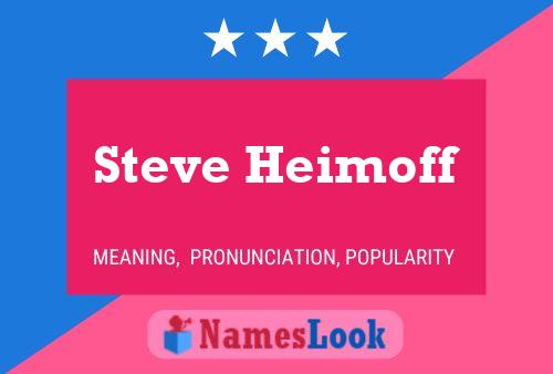 Steve Heimoff Naam Poster