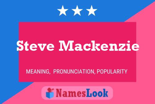 Steve Mackenzie Naam Poster