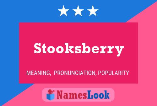 Stooksberry Naam Poster