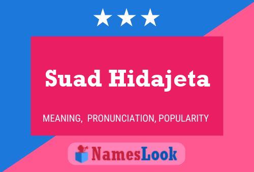 Suad Hidajeta Naam Poster