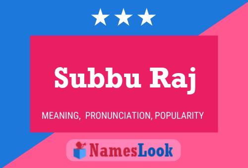 Subbu Raj Naam Poster