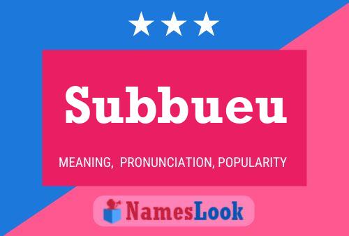 Subbueu Naam Poster