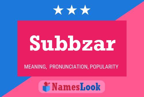 Subbzar Naam Poster