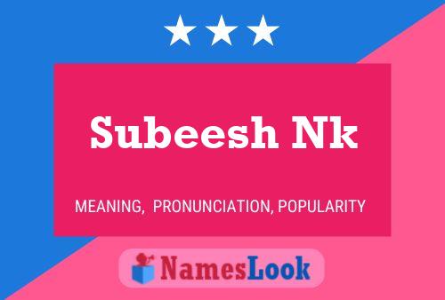 Subeesh Nk Naam Poster