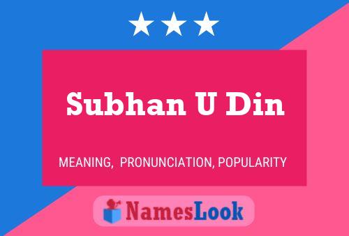 Subhan U Din Naam Poster