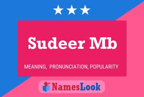 Sudeer Mb Naam Poster