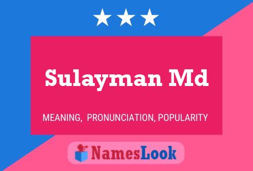 Sulayman Md Naam Poster