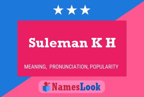 Suleman K H Naam Poster