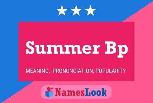 Summer Bp Naam Poster