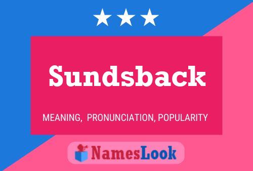 Sundsback Naam Poster