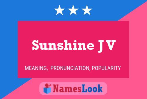 Sunshine J V Naam Poster