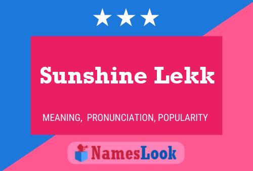 Sunshine Lekk Naam Poster