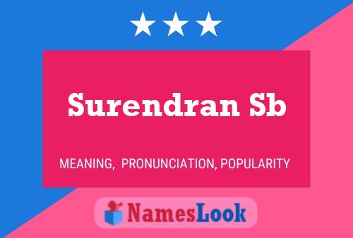 Surendran Sb Naam Poster