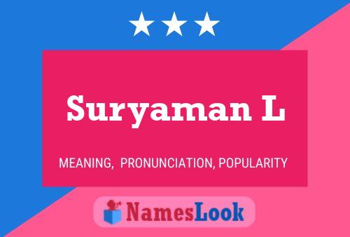 Suryaman L Naam Poster