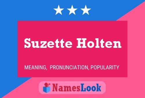 Suzette Holten Naam Poster