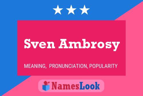 Sven Ambrosy Naam Poster