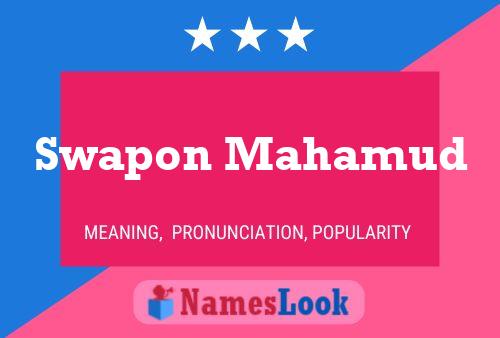 Swapon Mahamud Naam Poster