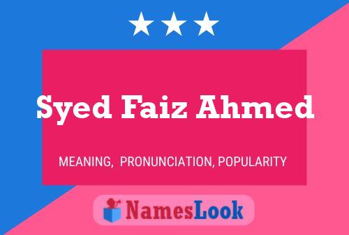 Syed Faiz Ahmed Naam Poster