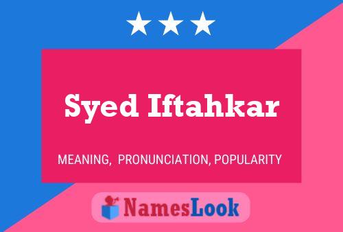 Syed Iftahkar Naam Poster