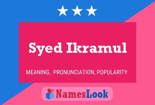 Syed Ikramul Naam Poster