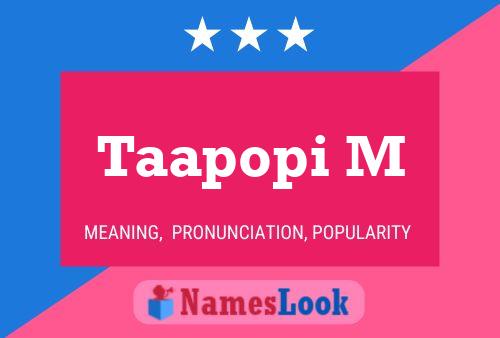 Taapopi M Naam Poster