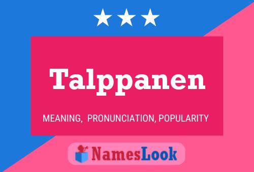 Talppanen Naam Poster