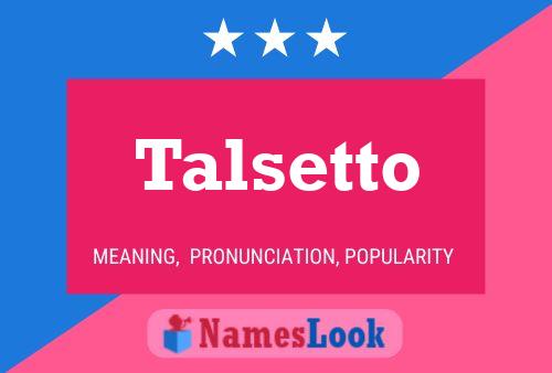 Talsetto Naam Poster