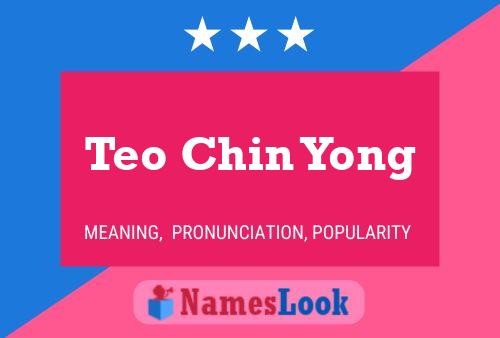 Teo Chin Yong Naam Poster