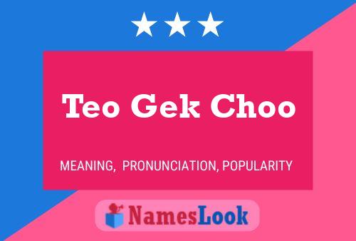 Teo Gek Choo Naam Poster