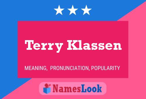 Terry Klassen Naam Poster