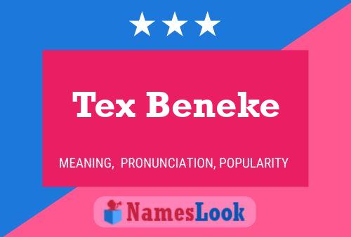 Tex Beneke Naam Poster