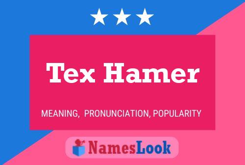 Tex Hamer Naam Poster